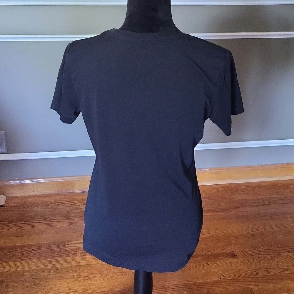 FOX V-neck Black Motorcycle T Shirt Size Medium - Picture 4 of 7